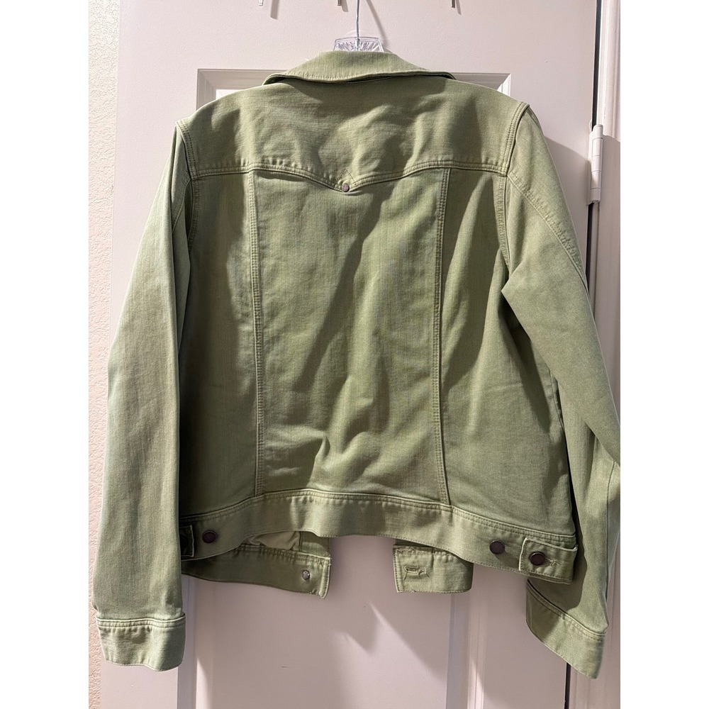 Liverpool Los Angeles Spanish Moss Green Jean Jacket LM1004WF XL NEW - Picture 7 of 7